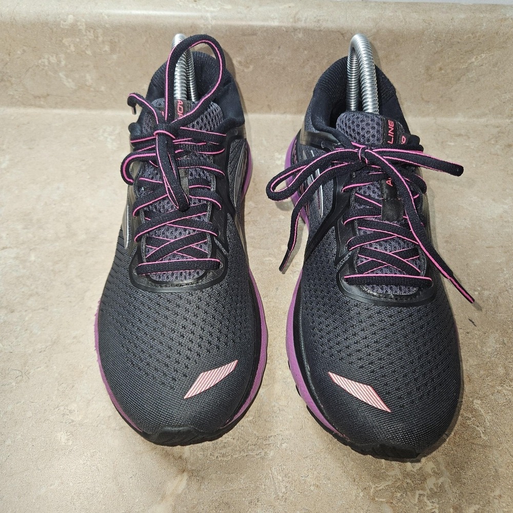 Brooks Adrenaline GTS 20 Shoes Women 8 Black Pink Running Sneakers Support - Picture 4 of 12